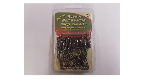 Torpedo Ball Bearing Snap Swivels Premium