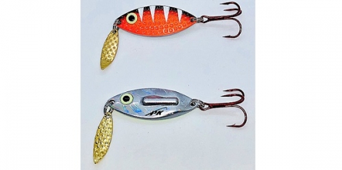 PK Lures Rattling Spoon Nickel Holo Back